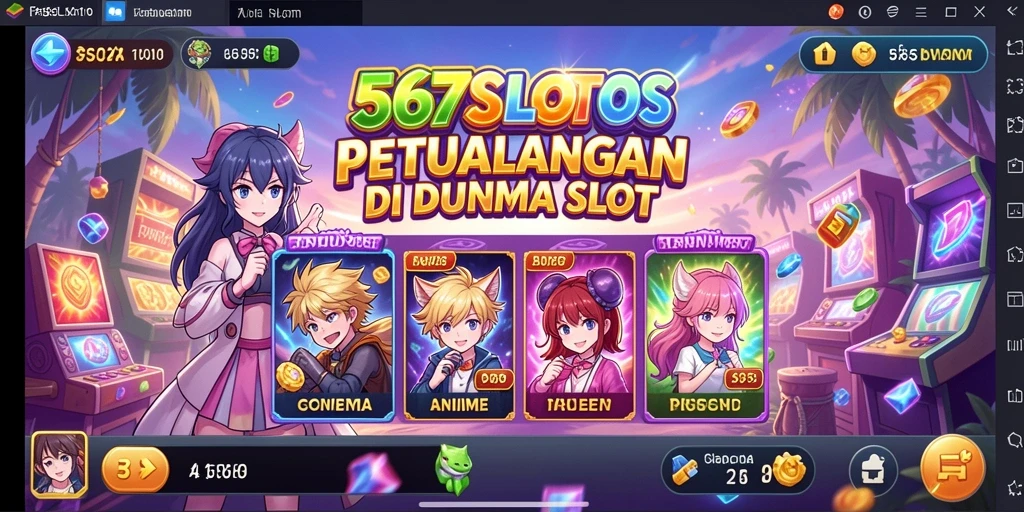 Screenshot gameplay menampilkan karakter anime menarik dari 567SLOTS.