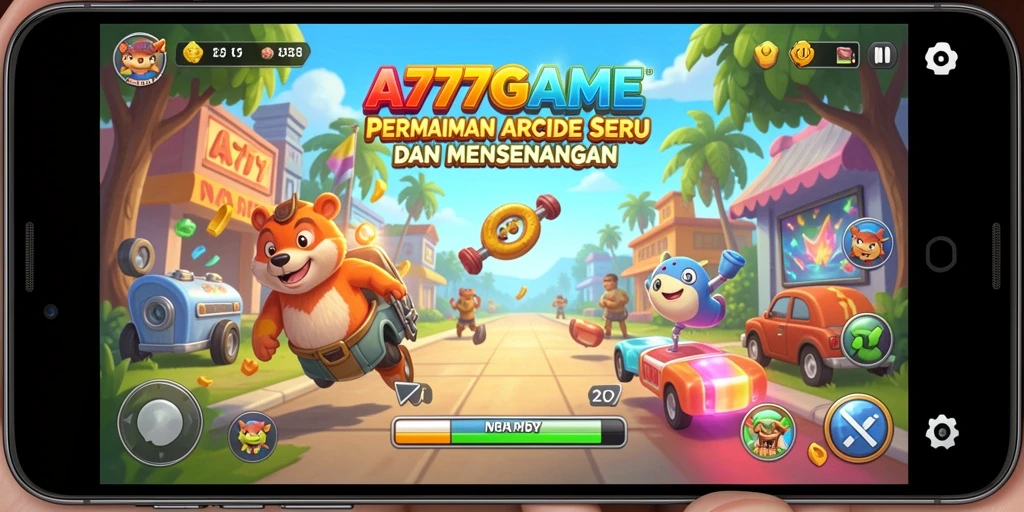Screenshot utama A777GAME menampilkan gameplay yang seru dan penuh aksi.