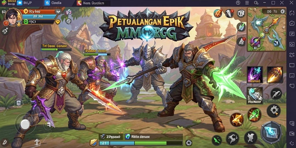 Tampilan gameplay BROJP yang mendebarkan di dunia MMORPG.