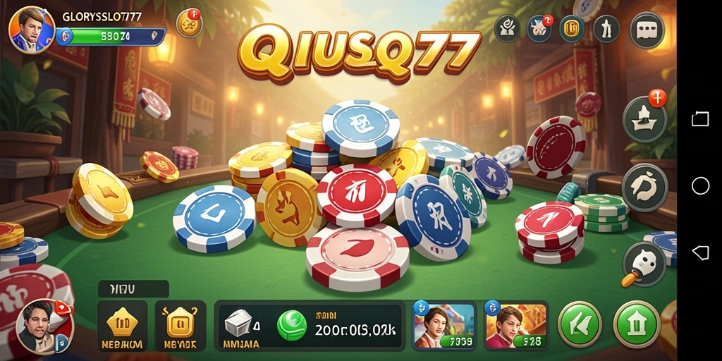 Tampilan menarik dari gameplay QiuQiu di GLORYSLOT777.