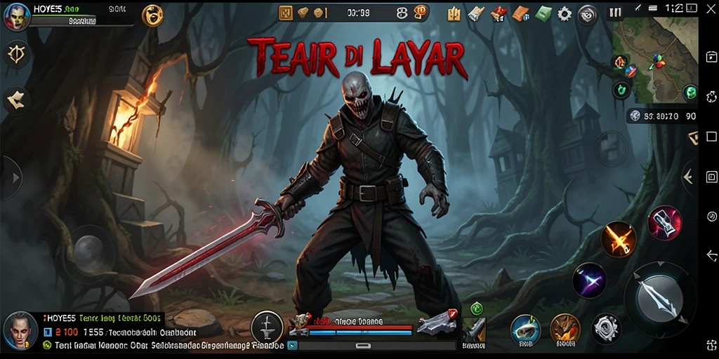 Tampilan gameplay seram dari HOYE55 yang menakutkan.