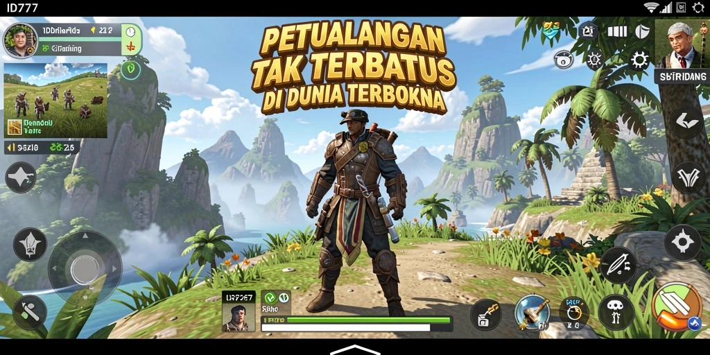 Gameplay menakjubkan ID777 di dunia terbuka yang luas.
