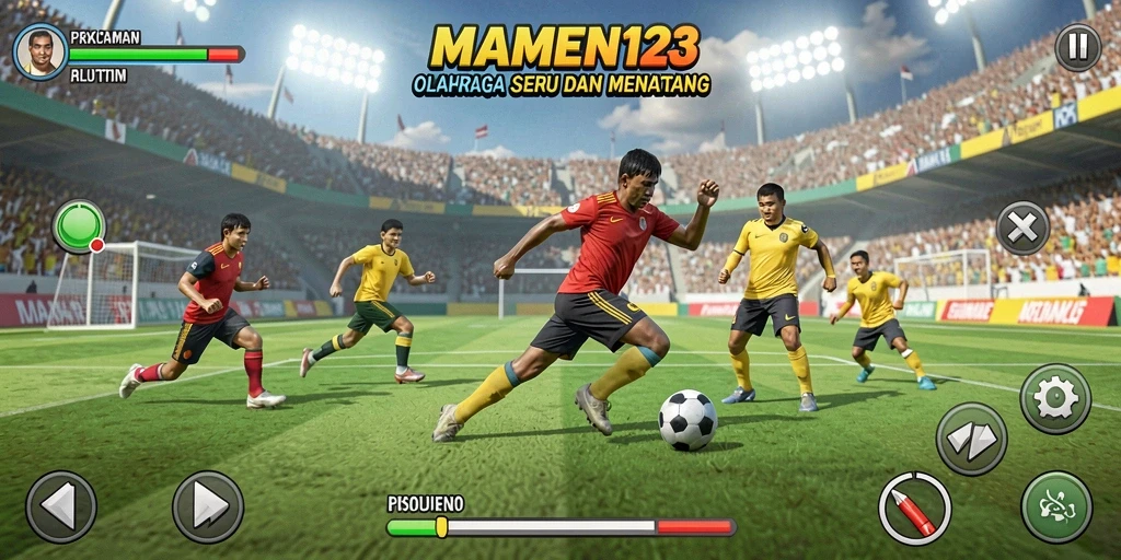 Gameplay MAMEN123 yang menarik dan penuh aksi olahraga.