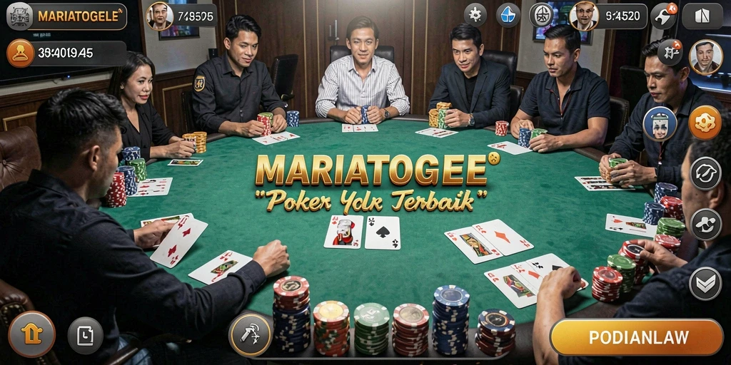Tampilan screenshot gameplay Poker MARIATOGEL yang menarik.