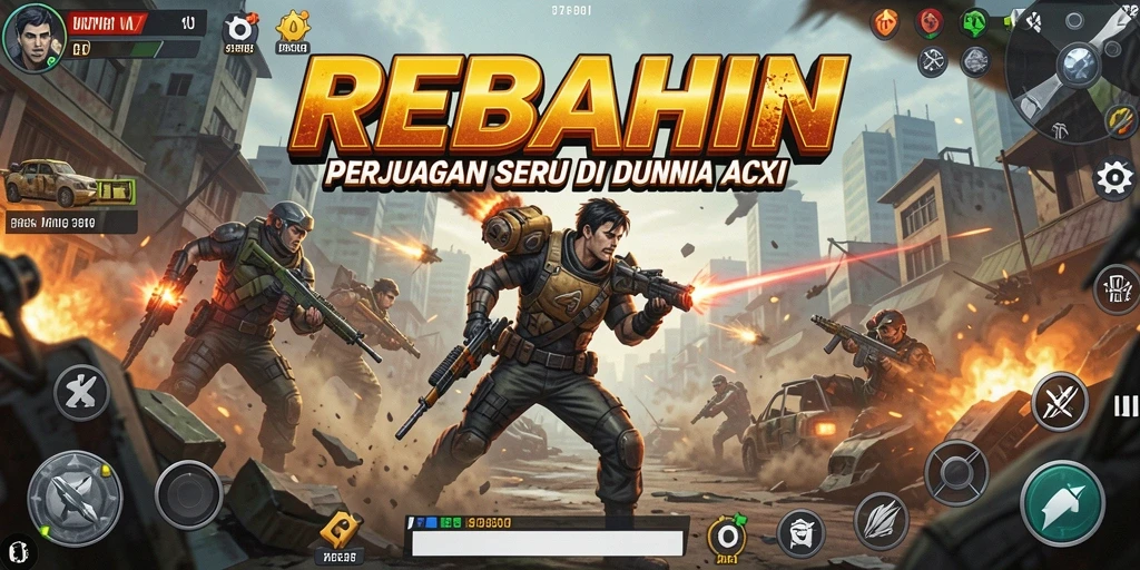 Cuplikan gameplay REBAHIN dengan aksi intens dan grafis menawan.
