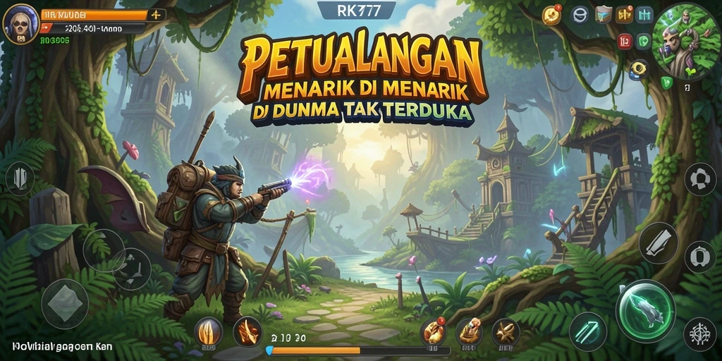 Tampilan gamplay RK77 yang menakjubkan saat berpetualang.