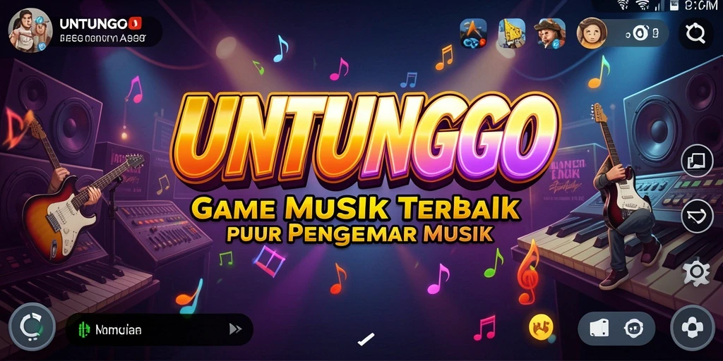 Screenshot UNTUNGGO menampilkan gameplay seru dari permainan musik.